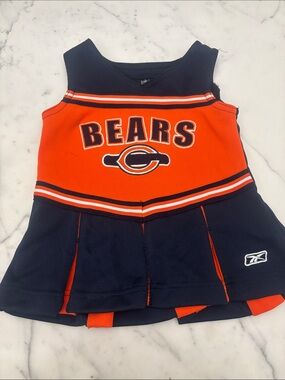 NFL Chicago Bears Girls Orange and Navy Cheer Dress